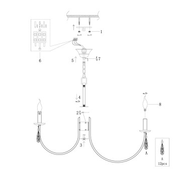 Люстра Freya Forte FR1006PL-12G-6