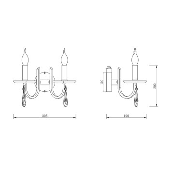 Бра Freya Forte FR1006WL-02G-6
