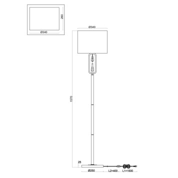 Торшер Freya Riverside FR1007FL-01N-1