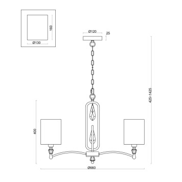 Люстра Freya Riverside FR1007PL-05BS-1