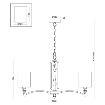 Люстра Freya Riverside FR1007PL-07BS-1