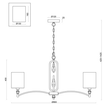 Люстра Freya Riverside FR1007PL-08BS-1