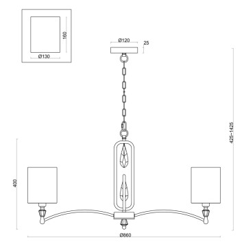 Люстра Freya Riverside FR1007PL-08N-1