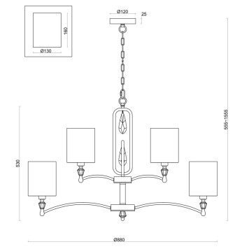 Люстра Freya Riverside FR1007PL-12BS-1