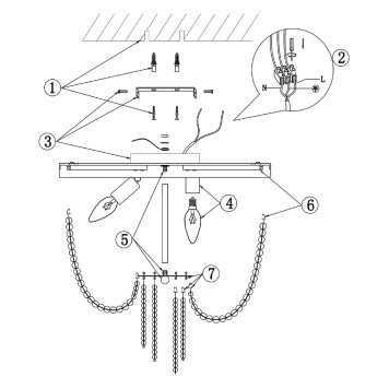 Светильник потолочный Freya Ornament FR1008CL-06BS-9