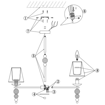Светильник потолочный Freya Side FR1009CL-05BS-8