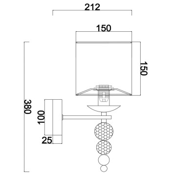 Бра Freya Side FR1009WL-01BS-9