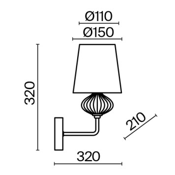 Бра Freya Ceramics FR2029WL-01BS-9