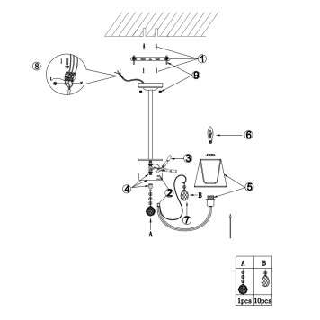 Светильник потолочный Freya Vanda FR2030CL-05G-1