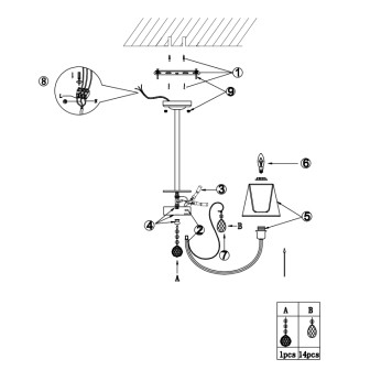 Светильник потолочный Freya Vanda FR2030CL-07G-1