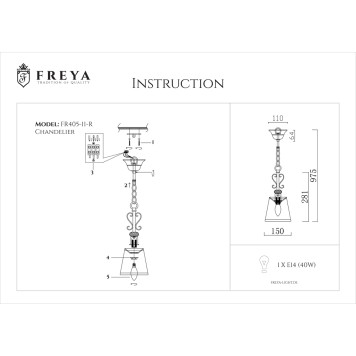 Люстра Freya Driana FR2405-PL-01-BZ-1