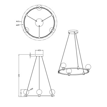 Люстра Freya Urban FR4005PL-03G-1