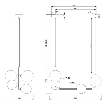 Люстра Freya Perlina FR4005PL-04B-1