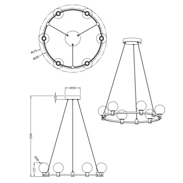 Люстра Freya Urban FR4005PL-06B-1