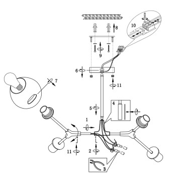 Светильник потолочный Freya Desi FR5006CL-04B-3