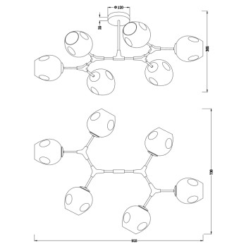 Светильник потолочный Freya Desi FR5006CL-06B-1