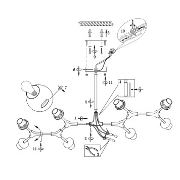 Светильник потолочный Freya Desi FR5006CL-08B-2
