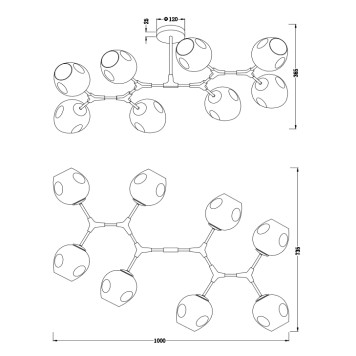Светильник потолочный Freya Desi FR5006CL-08B-3