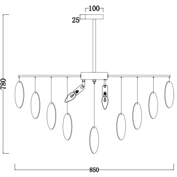 Люстра Freya Porto FR5104PL-08BS-4