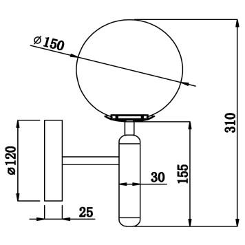 Бра Freya Zelda FR5124WL-01BS-9