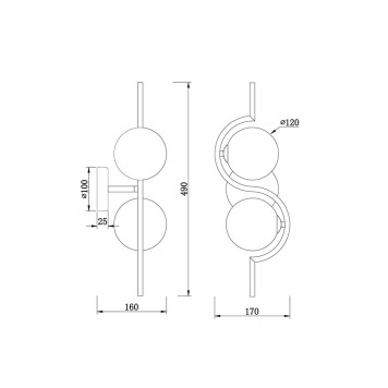 Бра Freya Harmonie FR5124WL-02BS-1