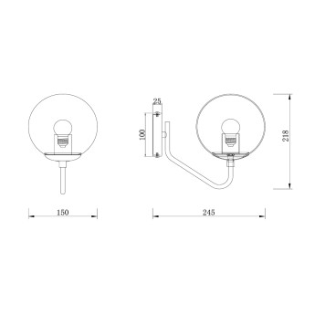 Бра Freya Moricio FR5140WL-01GB-1