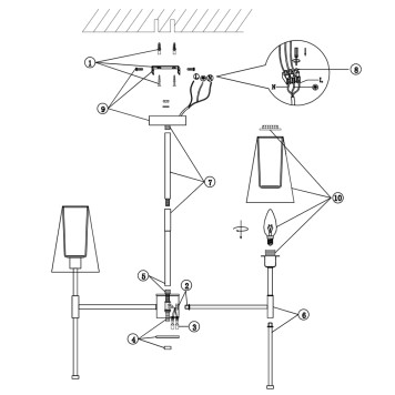 Светильник потолочный Freya Tida FR5196PL-06BBS-6