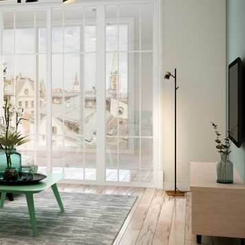 Торшер Freya Enzo FR5201FL-01B-3