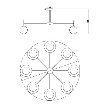 Светильник потолочный Freya Camelia FR5202PL-08BS-4