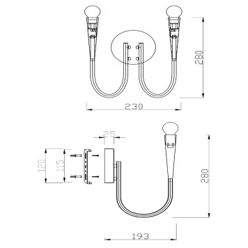 Бра Freya Branches FR5253WL-02BS-6