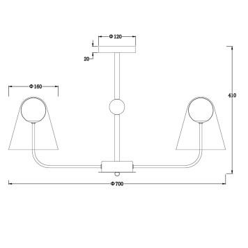 Светильник потолочный Freya Doublety FR5382PL-05BS-7