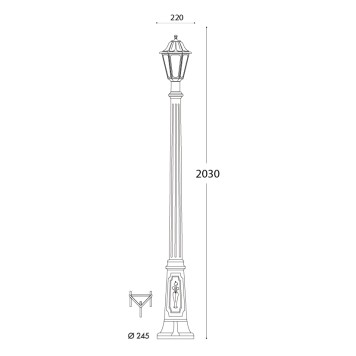 Уличный фонарь Fumagalli Gigi/Anna E22.156.000.AXF1R-3