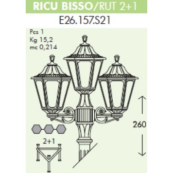 Уличный фонарь Fumagalli Ricu Bisso/Rut E26.157.S21.AYE27-2