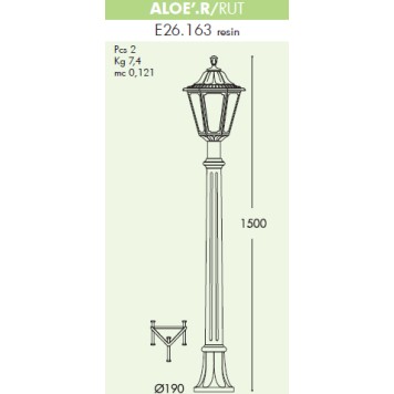 Уличный фонарь Fumagalli Aloe R/Rut E26.163.000.WYE27-1