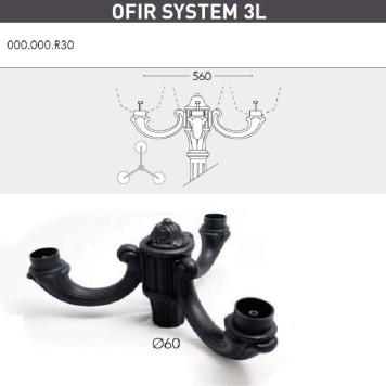 Уличный фонарь Fumagalli Tabor Ofir/Rut 3L E26.205.R30.AXF1R-11