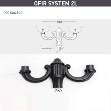 Уличный фонарь Fumagalli Nebo Ofir/Noemi 2L E35.202.R20.AXH27-10