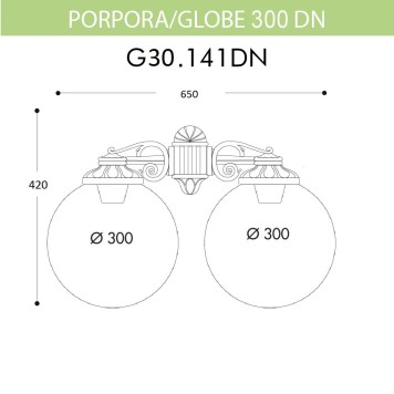 Уличный настенный светильник Fumagalli Porpora/G300 G30.141.000.AYF1RDN-2