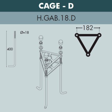 Уличный фонарь Fumagalli Ektor 4000/Midipilar/Vivi 2L Led-Hip V50.372.A20.AXH27-12
