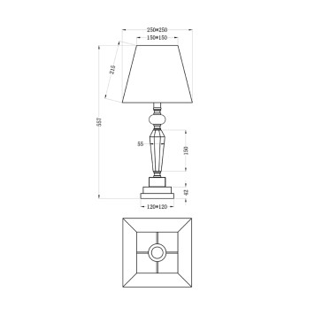 Лампа настольная Garda Decor 22-86639TL-1