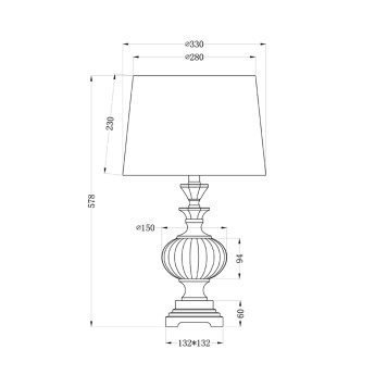 Лампа настольная Garda Decor 22-86946-1