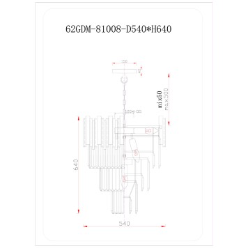 Люстра Garda Decor 62GDM-81008-540-1