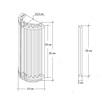 Бра Garda Decor 62GDW-D007K5B/350-1