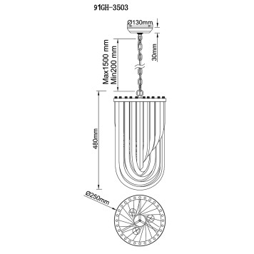 Люстра Garda Decor 91GH-3503-1