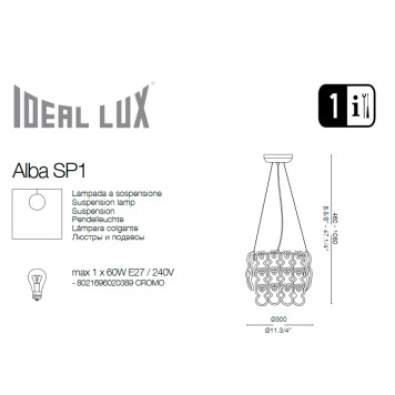 Люстра Ideal Lux Alba SP1-2