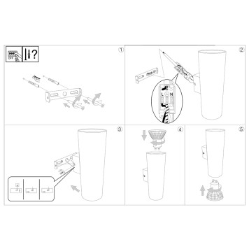 Бра Ideal Lux LOOK AP2 NERO-1