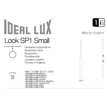 Люстра Ideal Lux Look SP1 SMALL CORTEN-1