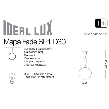 Люстра Ideal Lux Mapa FADE SP1 D30-1