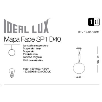Люстра Ideal Lux Mapa FADE SP1 D40-1