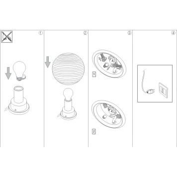 Лампа настольная Ideal Lux Mapa Riga TL1 D20-2