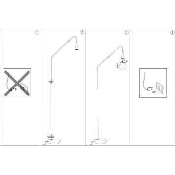 Торшер Ideal Lux Minimal PT1 BIANCO-2